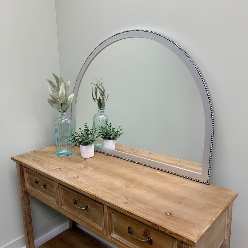 Van Buren Framed Mantel Mirror - Crescent Cathedral - 38.4x27.4