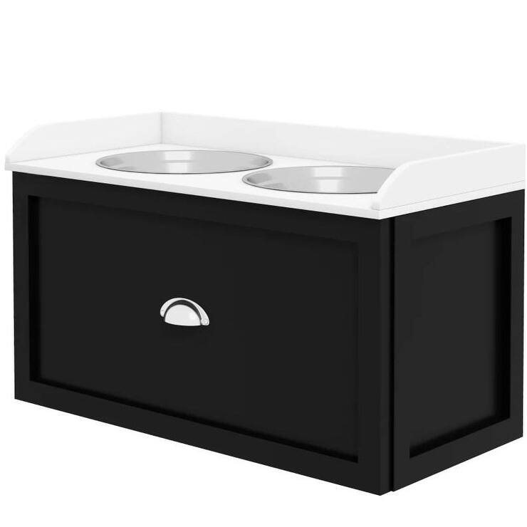 Pet Dish Bowl Set with Storage