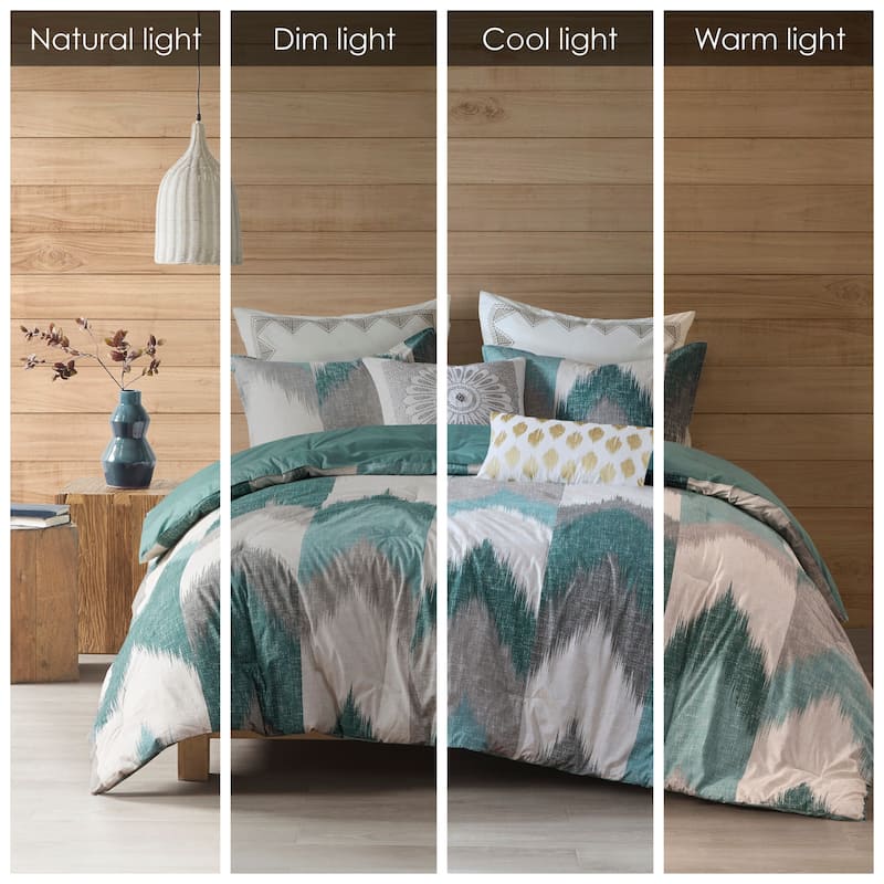 INK+IVY Alpine Aqua 3 Piece Comforter Mini Set