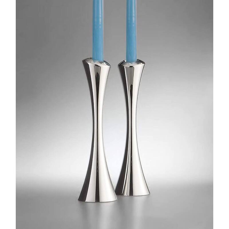 Nambe Aquila Candlesticks - 10" H