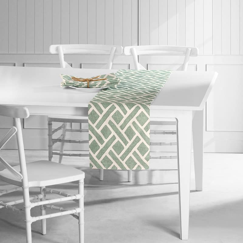 Exclusive Fabrics Martinique Printed Cotton Table Runner & Placemats