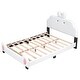 preview thumbnail 14 of 12, Upholstered Platform Bed with Cute Cartoon Headboard