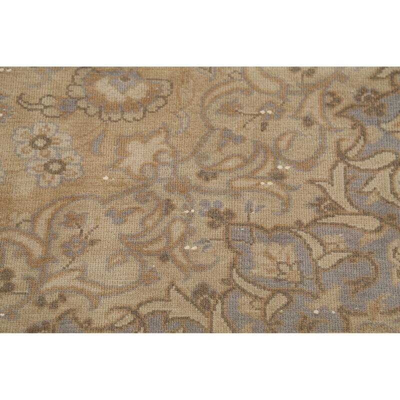 Hand Knotted Oriental 100% Wool Carpet Traditional Floral Brown Najafabad Area Rug - 12' 11'' X 9' 6''
