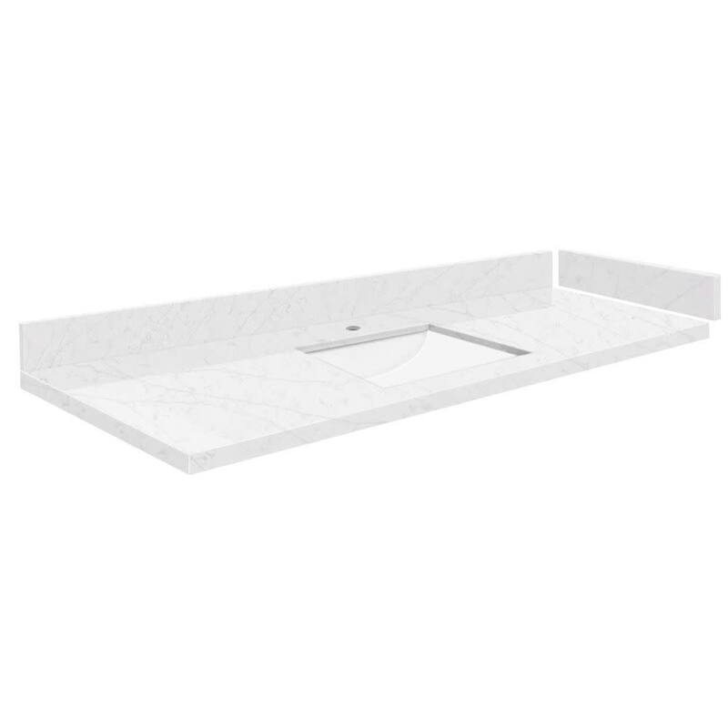 Transolid VT60.75x22-1RU-1 Silestone 60" Quartz Vanity Top with