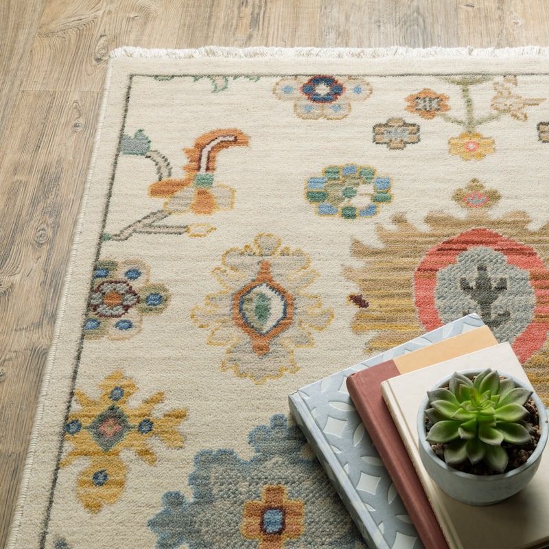 Style Haven Lawson Traditional Persian Wool Fringe Edge Area Rug