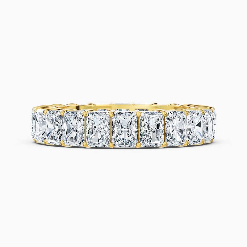 Auriya 14k Gold Radiant North-South Lab Grown Diamond Eternity Band 3.00 - 11.25 ct. tw. (F-G, VS) - 4.40 ct. wt. - 8 - Yellow