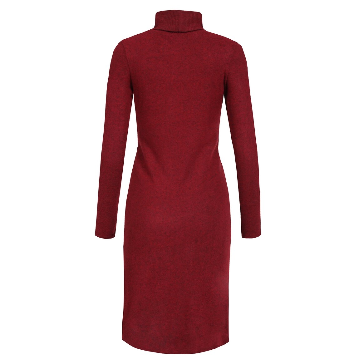 red long sleeve sweater dress