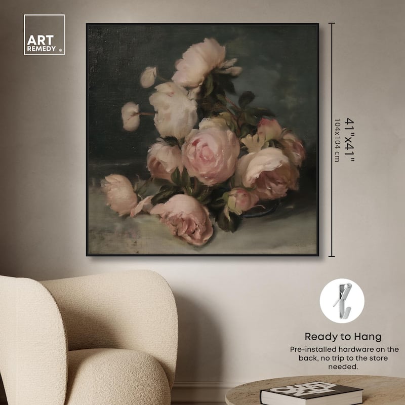 Roses in Shadow II Canvas by Art Remedy