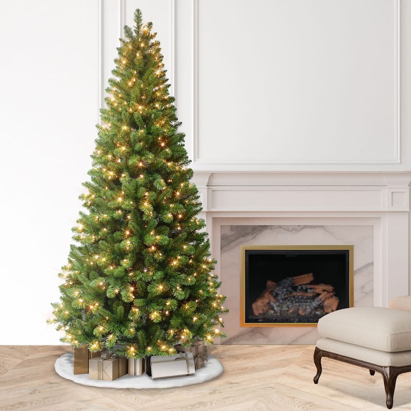 Puleo International 7.5 ft. Pre-lit Virginia Pine Tree - 7.5 Foot
