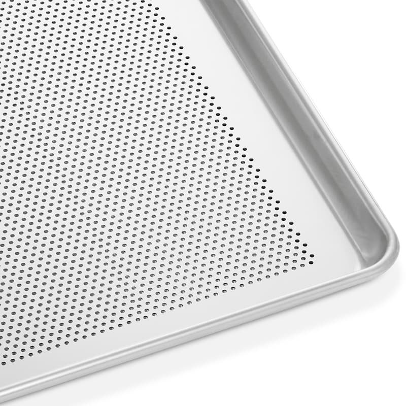 6 Commercial Grade Aluminum Cookie Sheet Pans - 13 x 18 - Perforated