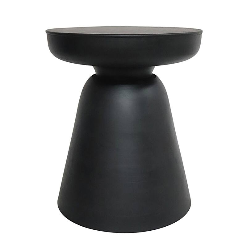 19" Black Hourglass Side Table
