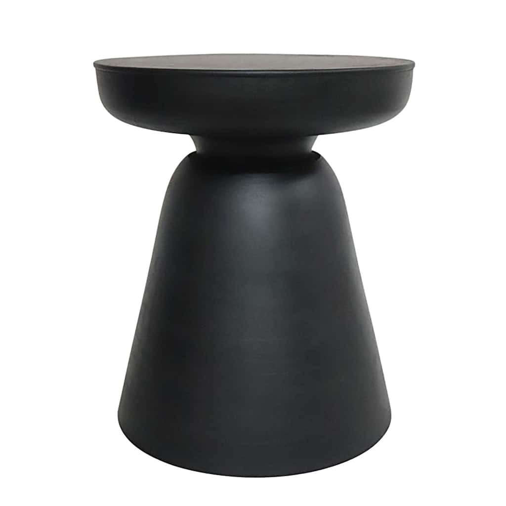 19" Black Hourglass Side Table