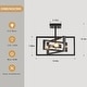 preview thumbnail 9 of 61, Zjvaive 3-Light Rectangular Semi Flush Mount Ceiling Light Farmhouse Metal Cage Light Fixture