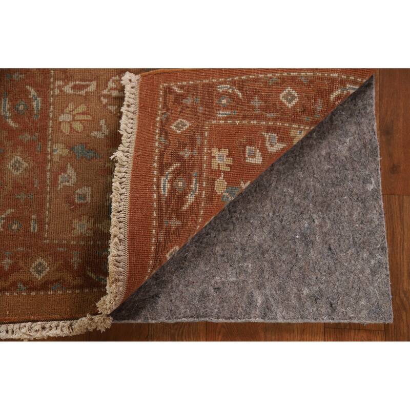 Hand Knotted Oriental 100% Wool Carpet Transitional Floral Brown Oushak Area Rug - 4' 0'' X 2' 1''