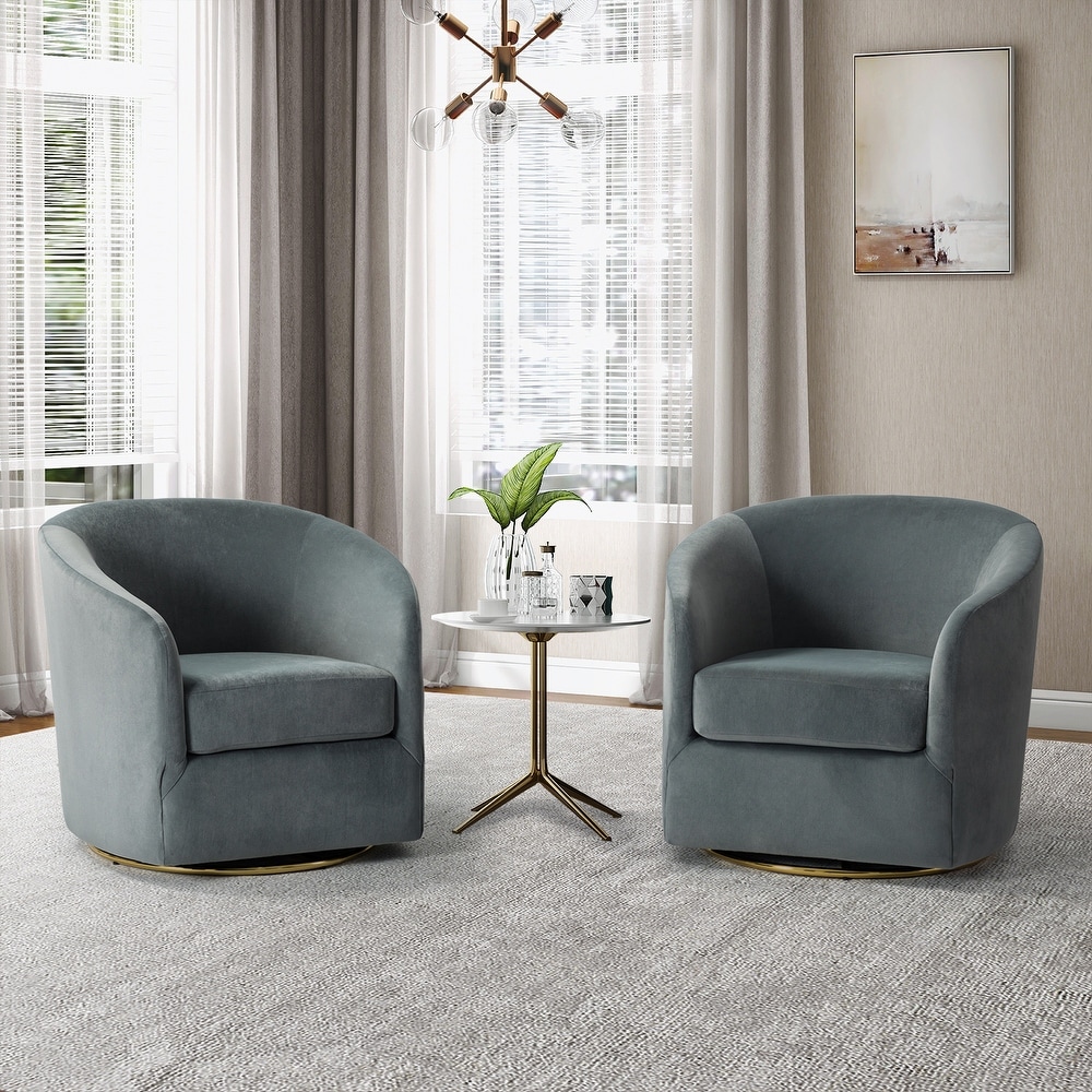 Small upholstered best sale swivel chair