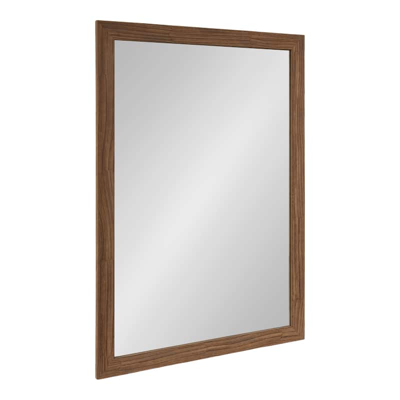 Kate and Laurel Travon Rectangle Bathroom Wall Mirror - 28x40 - Black