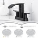 preview thumbnail 24 of 41, WOWOW 4 in. Centerset Double Handle Waterfall Bathroom Sink Faucet