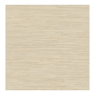 NuWallpaper Tibetan Grasscloth Cream Peel & Stick Wallpaper - 216in x 20.5in x 0.025in