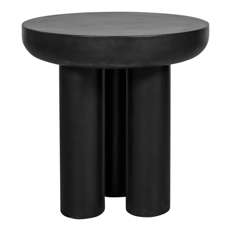 Aurelle Home Rotan Modern Concrete Round Side Table