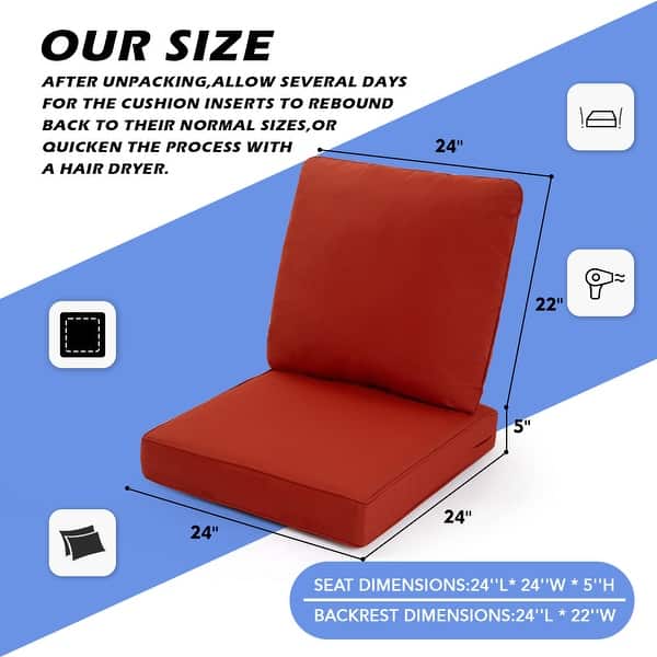 Seat 24 X 23 Outdoor Cushions Seat Cushion 24 Wide Chaise Lounge