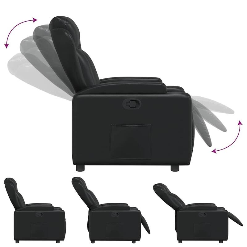 vidaXL Massage Recliner Chair Wingback Armchair Theater Cinema Faux Leather