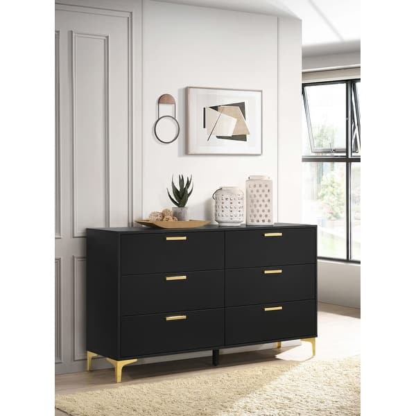 dresser classic Classic Home Kyrie 6-Drawer Oak Veneer Dresser