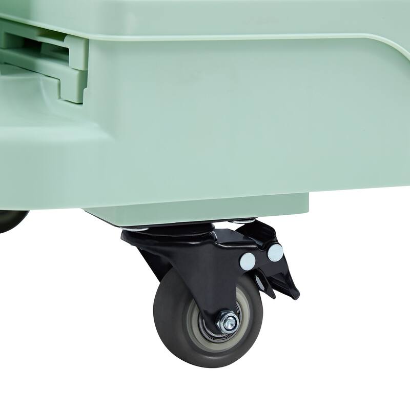 VECELO 23 gallons Shopping Carts with Wheels, Folding Storage Bins, Light Weight Platform Trucks Dolly