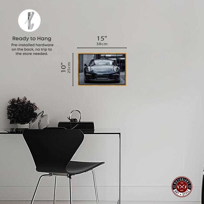 Notoriart Classy Car Framed Car 1 Piece Canvas Wall Art