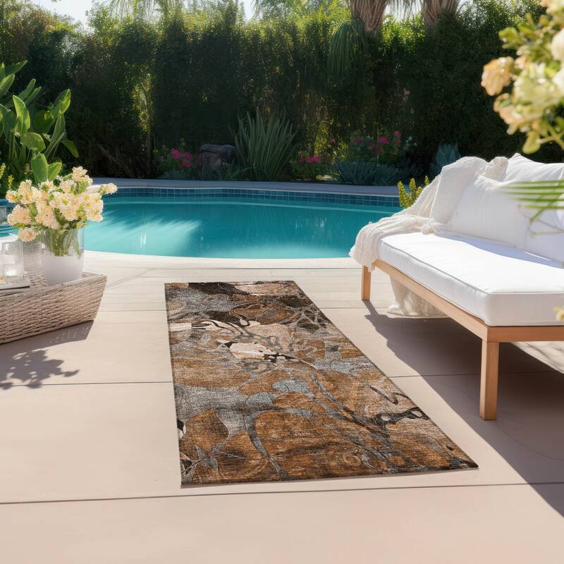 Alrira Artistic Abstract Weather Resistant Versatile Elegance Outdoor Rug