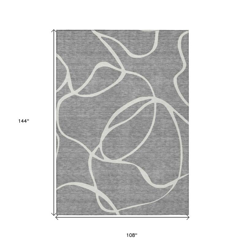 HomeRoots Abstract Transitional Rectangle Outdoor Rug
