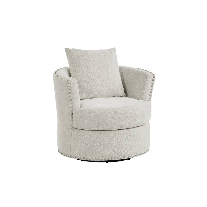 Vivie Beige Chenille Fabric Living Room Set
