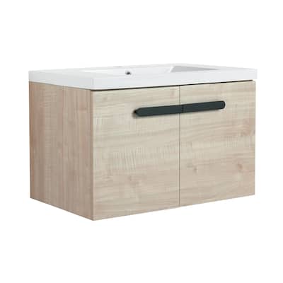 30 Inch Bathroom Cabinet With Sink,Soft Close Doors,Float Mounting Design, For Small Bathroom
