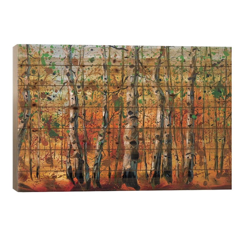 Birch Forest VIII Print On Wood by Willson Lau - Multi-Color - 18x26x1.5