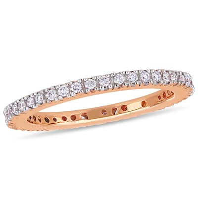 Miadora 1/4ct TDW Diamond Eternity Ring in 14k Rose Gold