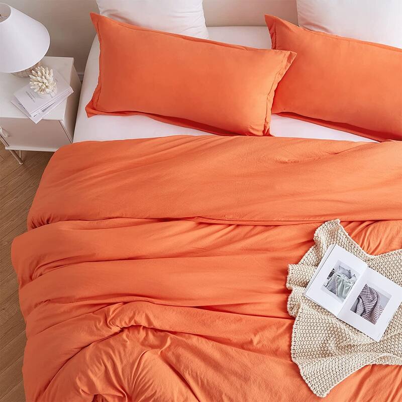 Natural Loft King Solid Duvet Cover Set