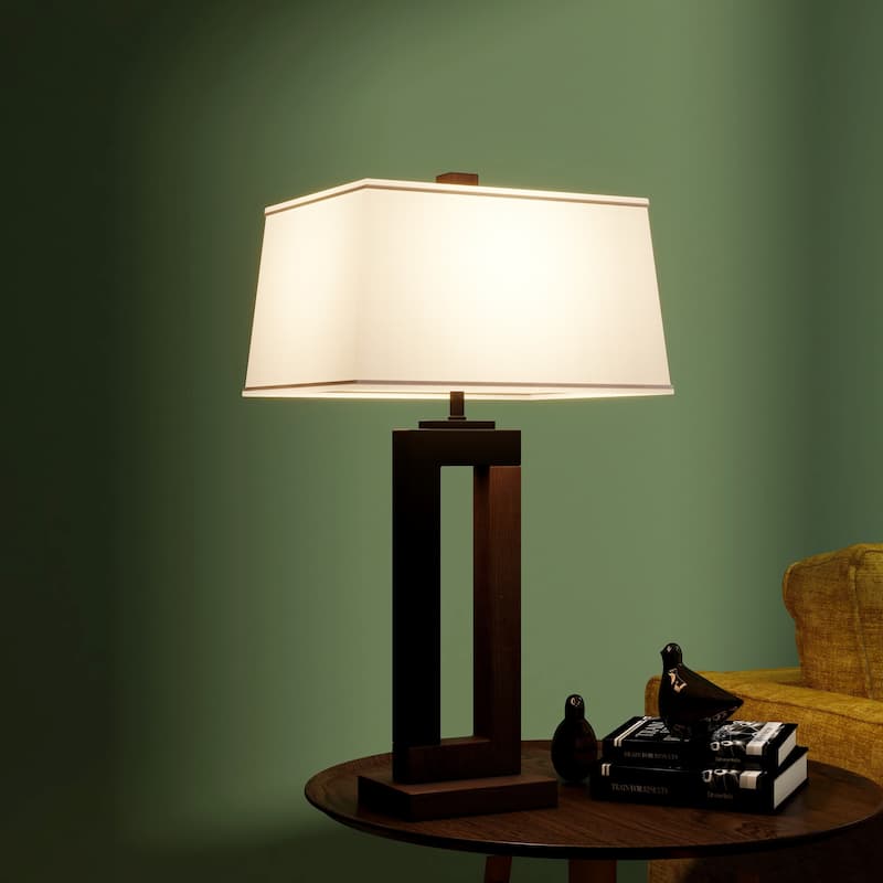 Set of 2 Table Lamp with Linen Fabric Shade