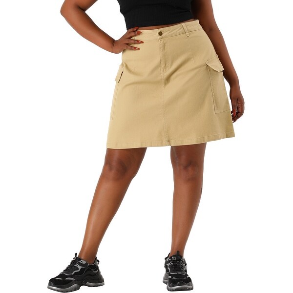 Khaki skort plus size Clearance
