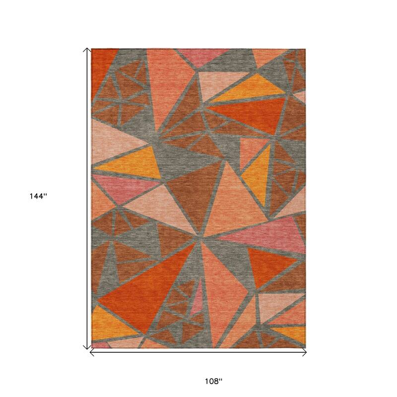 HomeRoots Geometric Transitional Rectangle Outdoor Rug