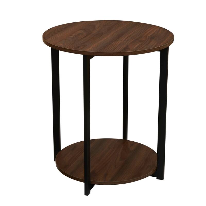 Jamestown Side End Table with Storage Shelf