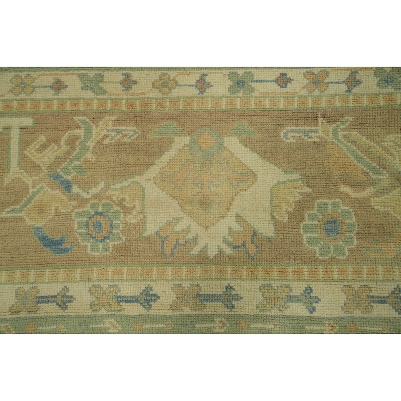 Vegetable Dye Blue Oushak Turkish Large Rug 10x14 - 13' 7'' X 10' 0''