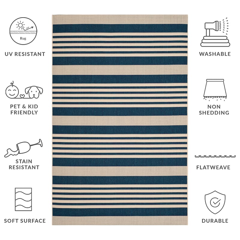 SAFAVIEH Courtyard Orsi Indoor/ Outdoor Waterproof Area Rug