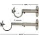 preview thumbnail 14 of 12, Adjustable Solid Zinc Curtain Rod Bracket Wall Holder, Fits 1-inch Diameter Rod