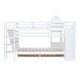 preview thumbnail 41 of 64, Twin over Twin Size Solid Wood Castle Style Bunk Bed with Drawers and Slide
