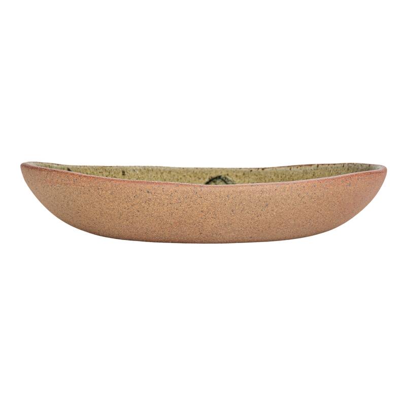 Stoneware Bowl Set with Insect and Bird Designs - 7.0"L x 4.8"W x 1.1"H