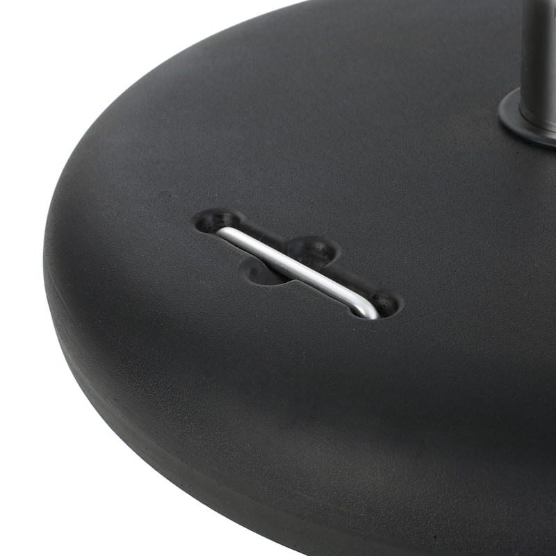 Hayward Outdoor 80-pound Round Black Stainless Steel Umbrella Base Holder with Wheels by Christopher Knight Home