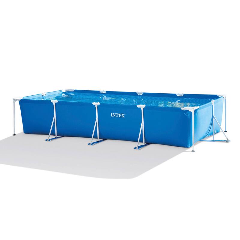 Intex 86" x 23" Rectangular Frame Above Ground Outdoor Splash Swimming Pool