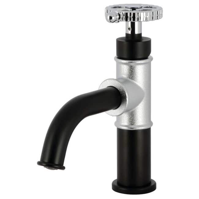 Kingston Brass KS282.CG Fuller 1.2 GPM Single Hole Bathroom Faucet - Matte Black / Polished Chrome
