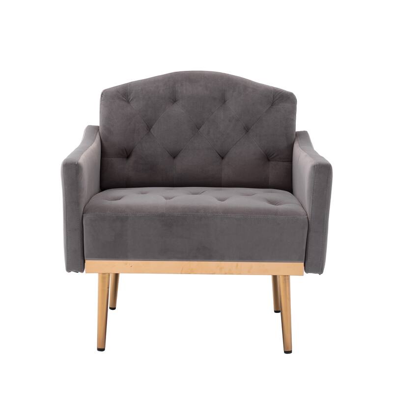 Tufted Decorative Fabric Armchair