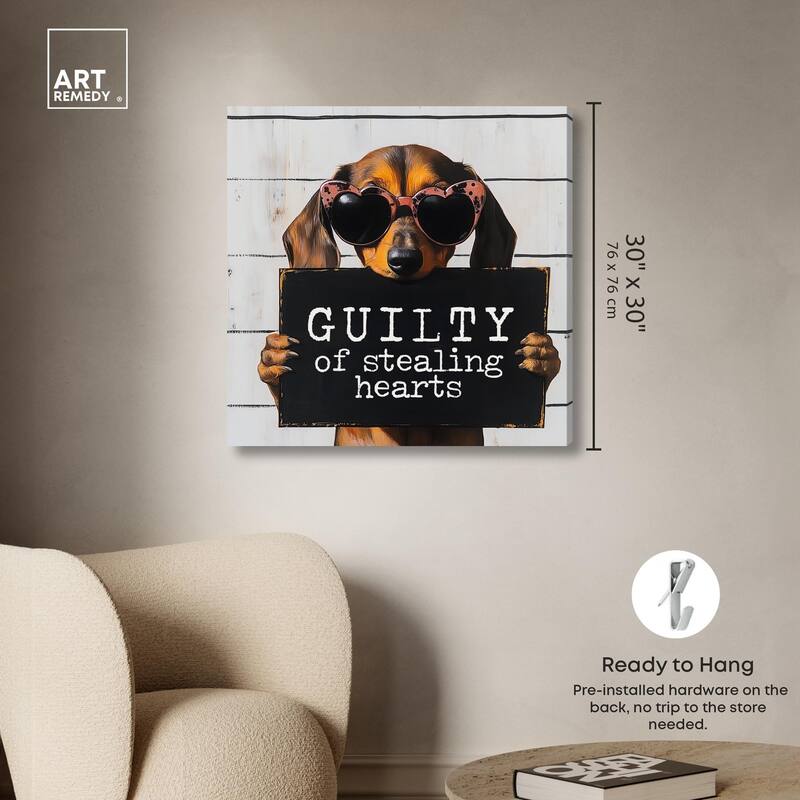 Guilty of Stealing Hearts Canvas by Art Remedy, Gallery Wrapped