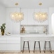 preview thumbnail 2 of 22, Crystal Tree Branch Chandelier Modern Round Ceiling Pendant Light